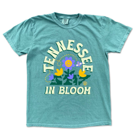 Tennessee in Bloom faded green tee