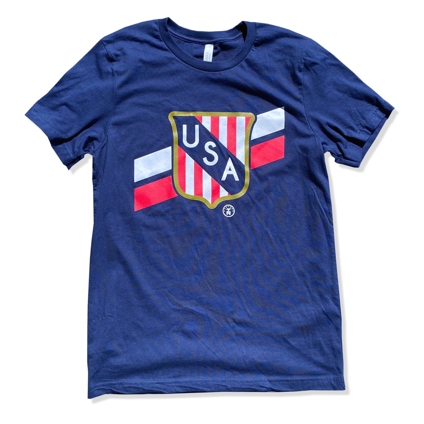 Olympic Inspired USA Shield Navy Blue Tee